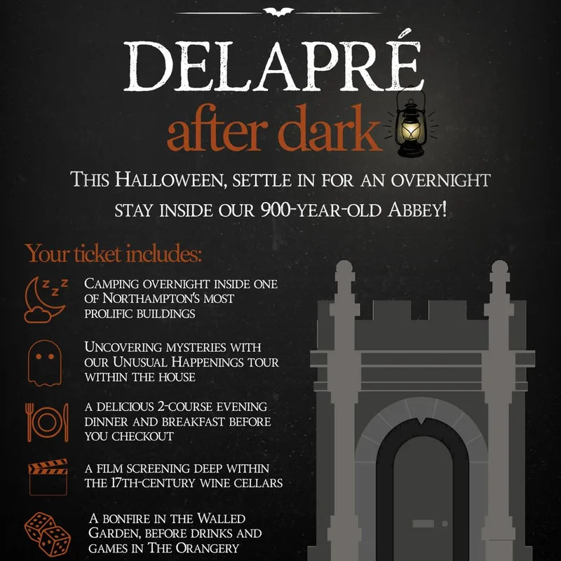 Delapré After Dark: Indoor Camping Experience