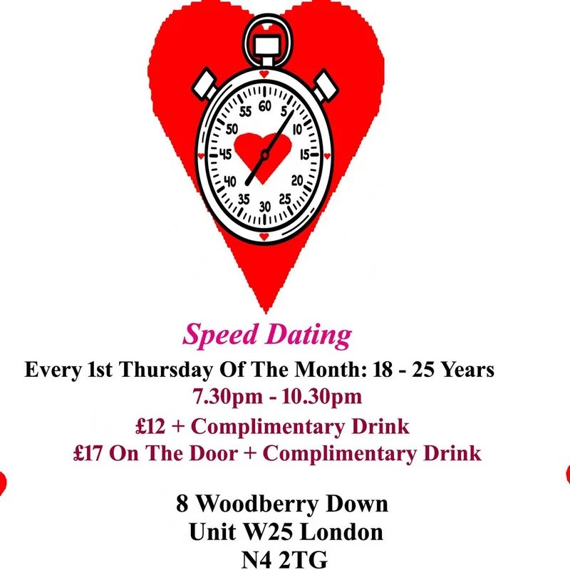 Speed Dating 18 - 25 years Thursdays