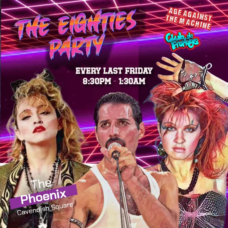 The 80s Party - September 2026 (18+), 8:30pm-1:30am