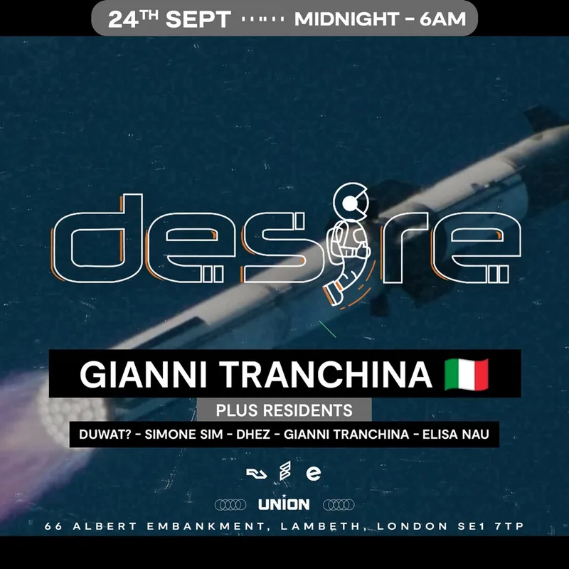 DESIRE - Weekly Thursday After Party - GIANNI TRANCHINA