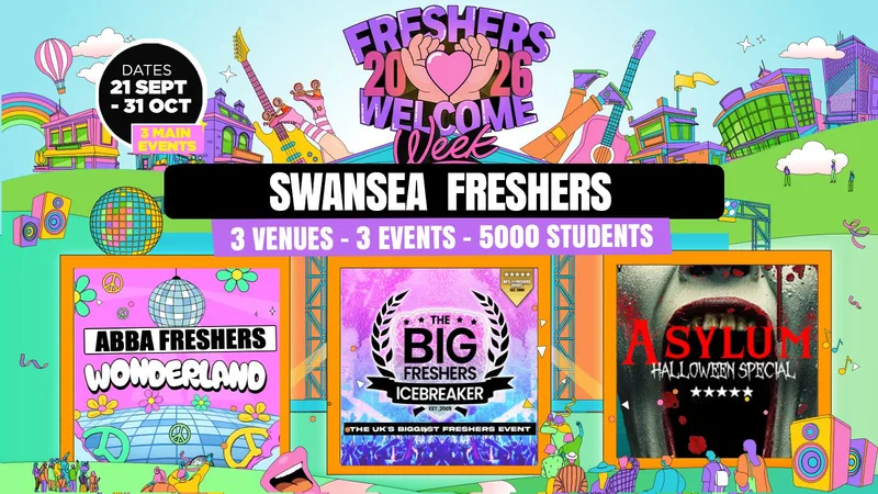 PAY DAY SALE FREE Q-SKIP 24 HRS ONLY 🚨 Swansea Freshers Welcome Week 2026 🎓 - UK Largest Freshers Events - Sold out 10 years Running 🏆