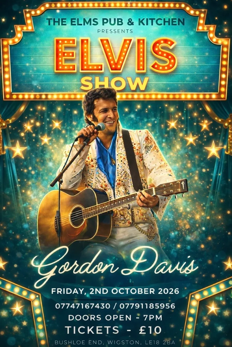 🎤The Elvis Show : Gordon Davis Live at The Elms