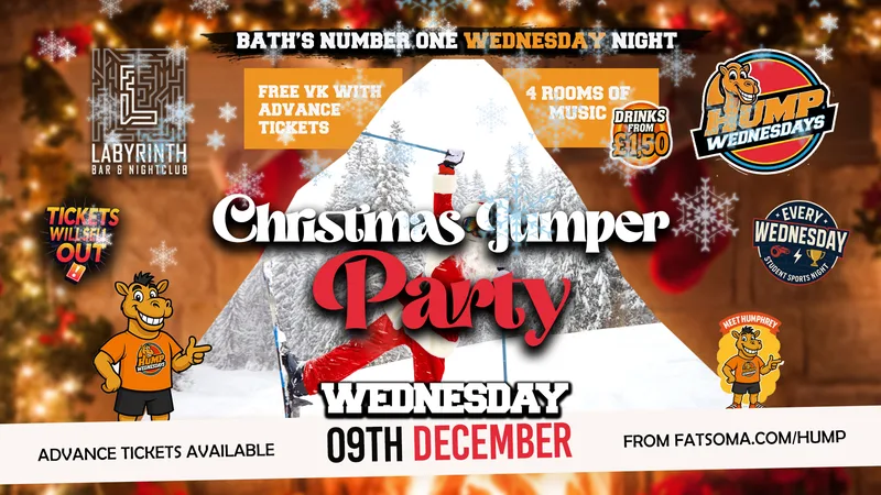 🐫 Hump Wednesdays 🐫 Christmas Jumper Party!🌲🎅🏻 Bath's Number One Wednesday Night!