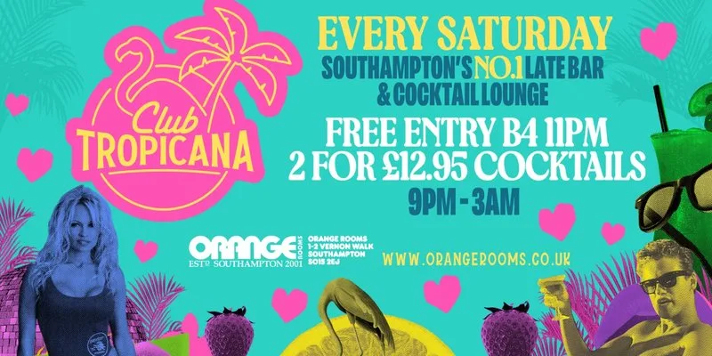 🦩 Club Tropicana! - EVERY SATURDAY! 🦩