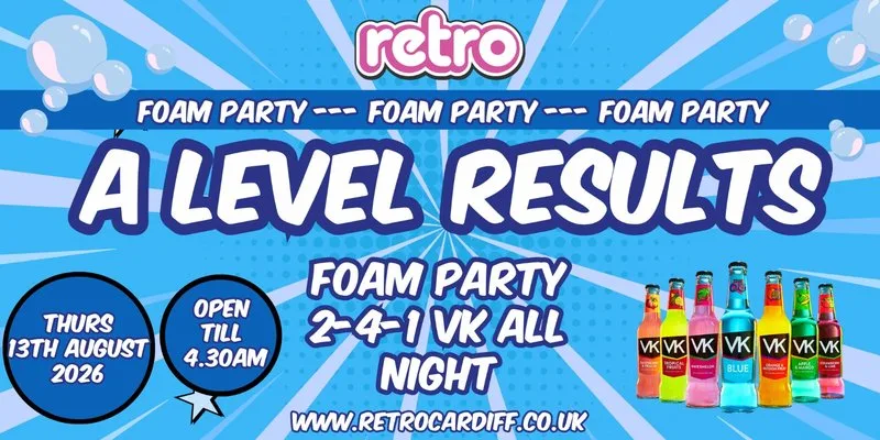 A Level Results Foam Party