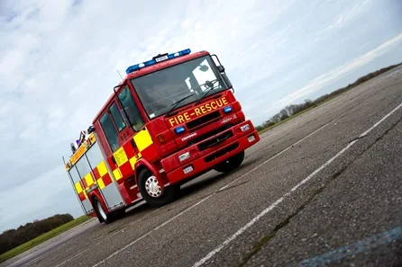 Dennis Sabre Fire Engine Driving Blast at London Motor Circuit