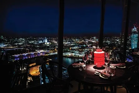 London Skyline Dinner Experience with Window Table and Champagne for Two at Hutong at The Shard