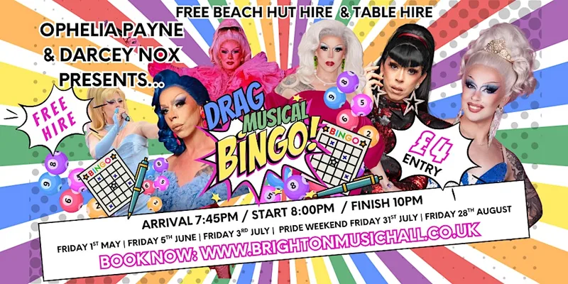 Brighton’s favourite musical bingo drag night is back! £4