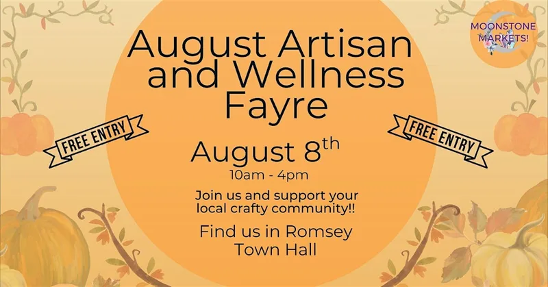 8th August 2026 – August Artisan & Wellness Fayre - Romsey Town Hall