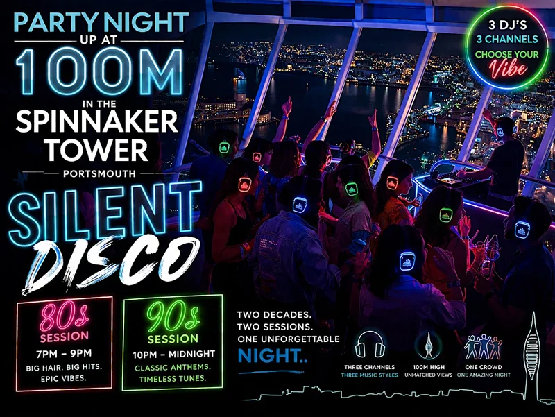 80s & 90s Silent Disco 100m above Portsmouth