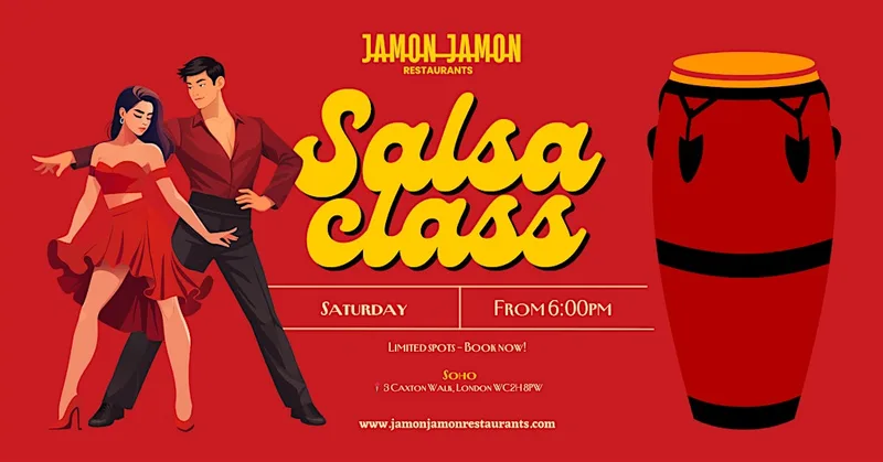 Salsa Class London | 1.5h Class + Social Dancing | Saturdays August | Soho