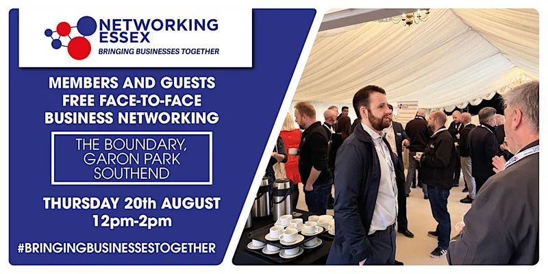 (FREE) Networking Essex in Southend Thursday 20th August12pm-2pm