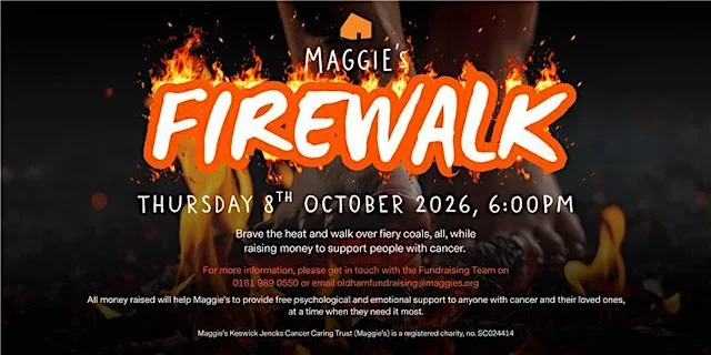 Manchester and Oldham Firewalk 2026