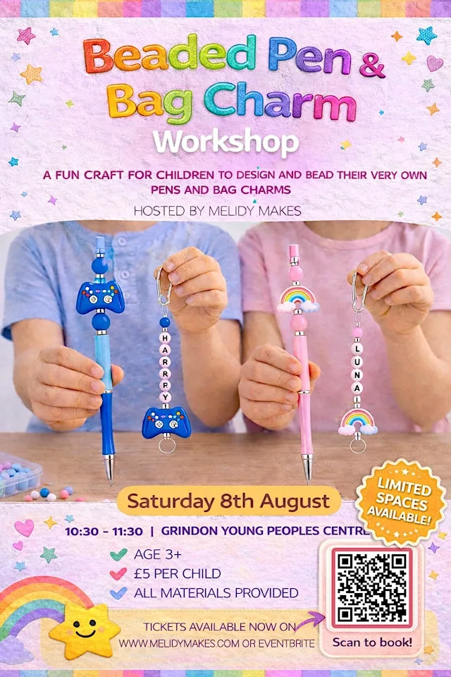 KIDS CRAFT WORKSHOP - BEADED PEN AND BAG CHARMS