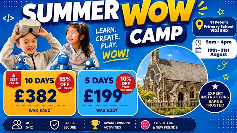 St Peter's Primary School Summer WOW Camp (17th - 21st August)