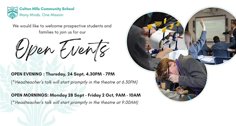 Colton Hills Community School 2026 Open Events