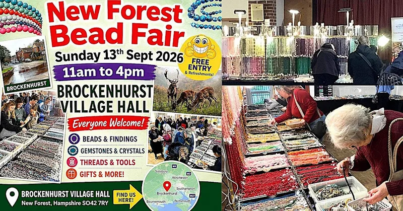 New Forest Bead Fair - Sun 13th May. Free Entry & Refreshments!
