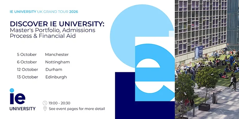 Discover IE University: Master's portfolio, admissions process and financial aid