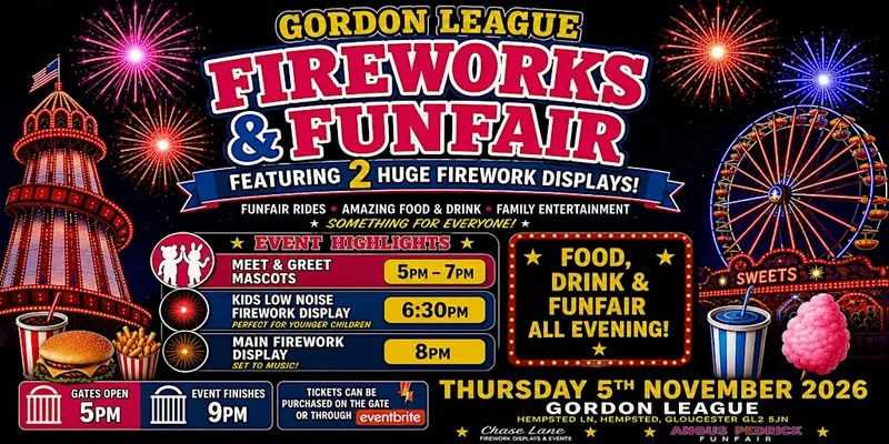 GORDON LEAGUE FIREWORKS | GLOUCESTER'S BIGGEST & BEST 2026