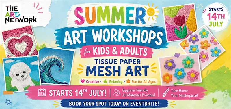 Tissue Paper Mesh Art