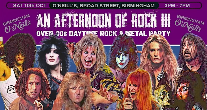 BIRMINGHAM An Afternoon of Rock III - Rock & Metal for Over 30s, 10 October