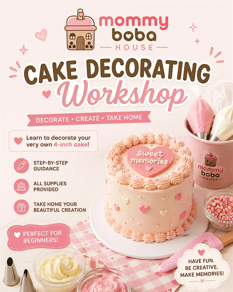Cake & Boba Club - Cake Decorating Workshop