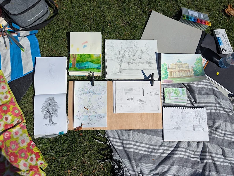 Drawing in Pittville Park
