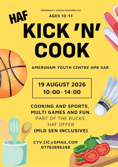 KICK AND COOK - Bucks Holiday Activities and Food Day