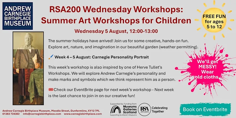 RSA200 Wednesday Workshops: Summer Art Workshops for Children - Week 4