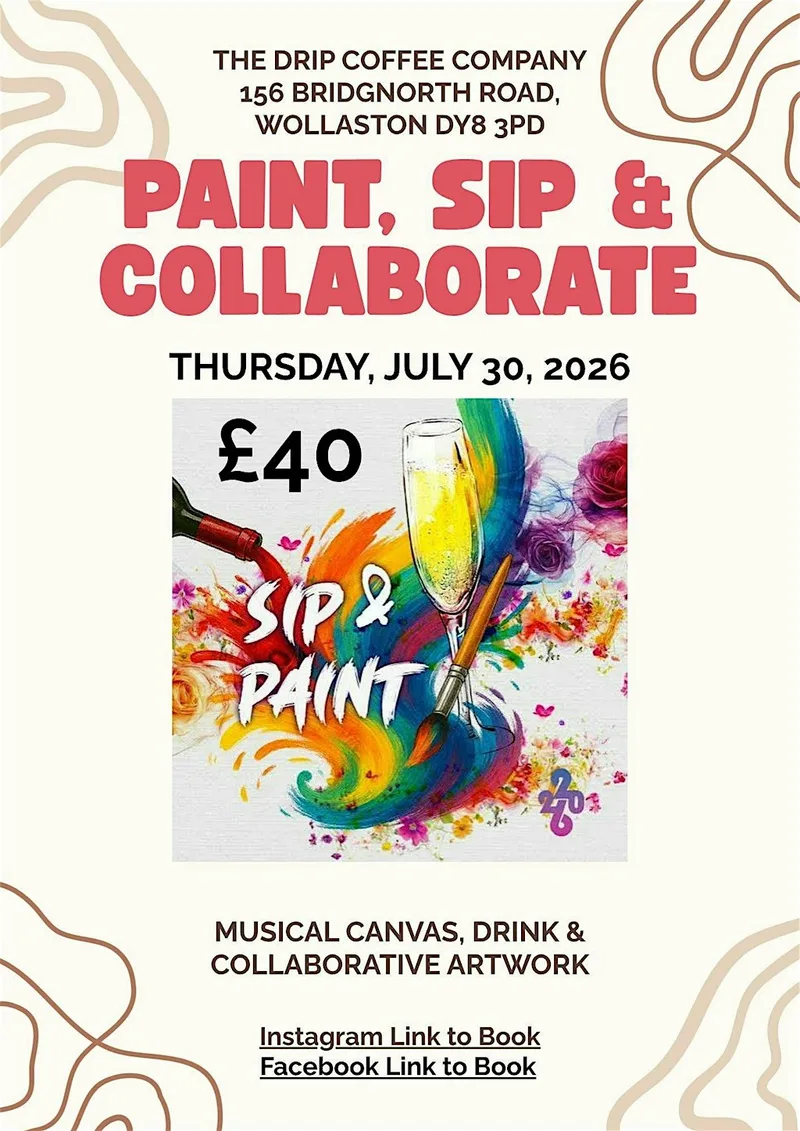 Paint and Sip Collaborative Canvas