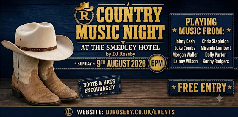 Sunday Country Music Night - 9th August - Free Entry - Cheap Drinks