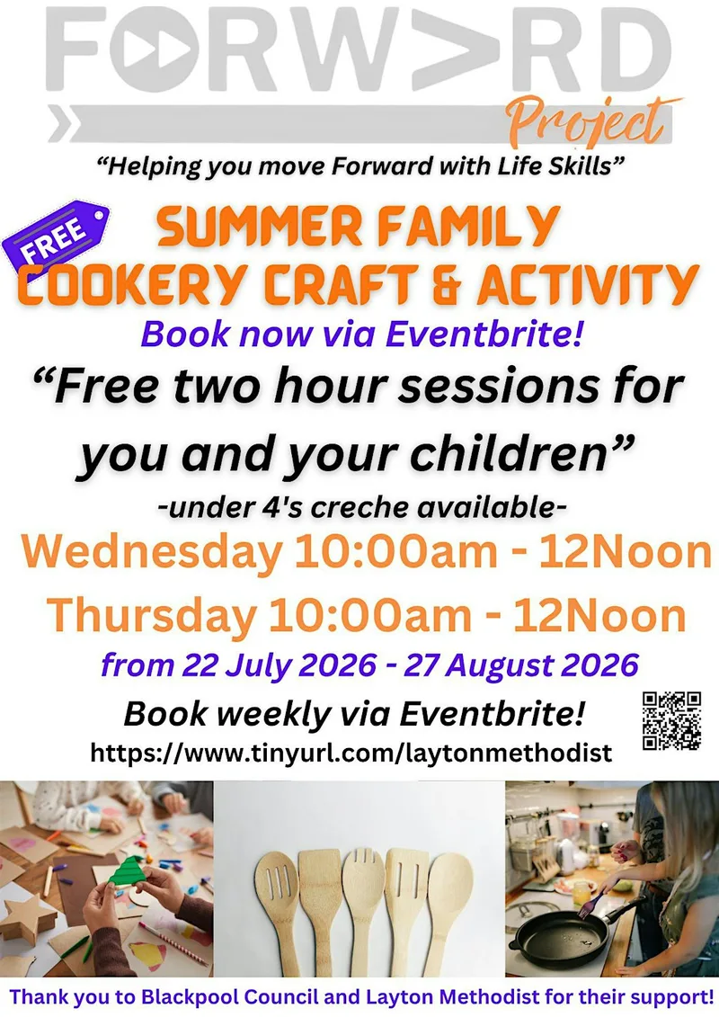 FREE - Summer Family Cook, Craft & Activity Session (Wed 29 July 2026)