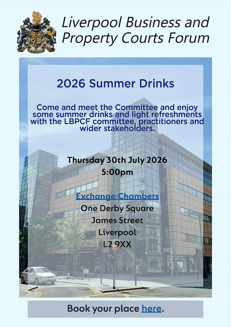 Liverpool Business and Property Courts Forum Summer Drinks