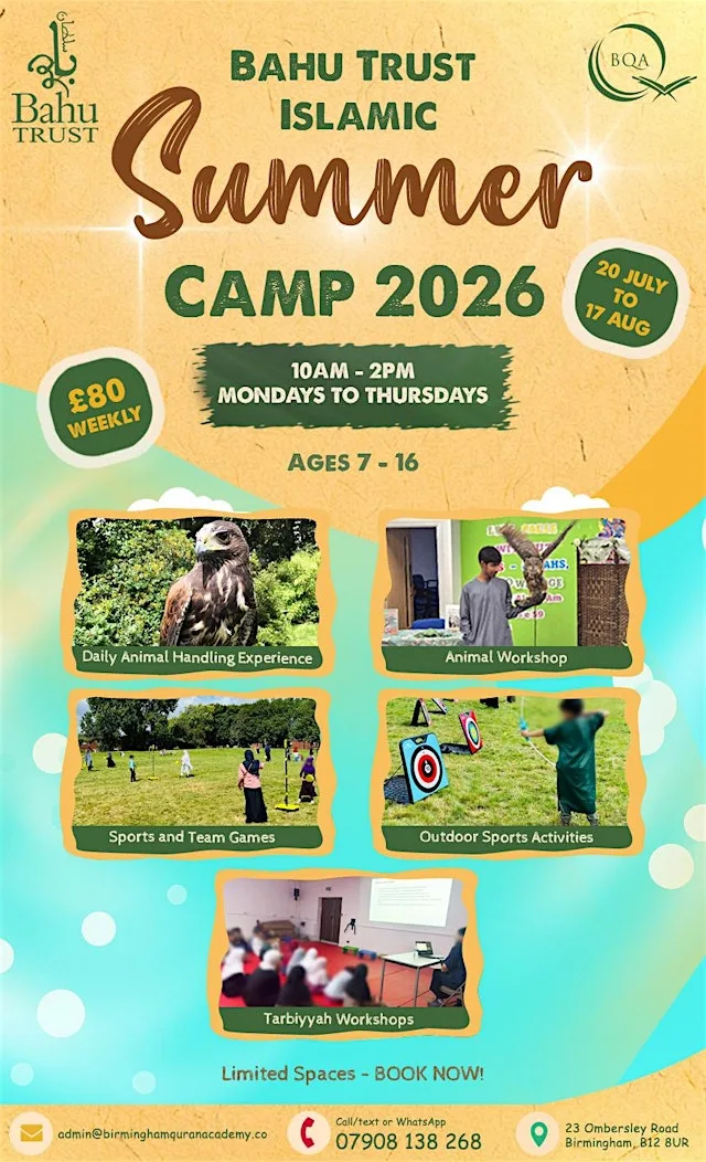 BAHU TRUST ISLAMIC Summer CAMP 2026