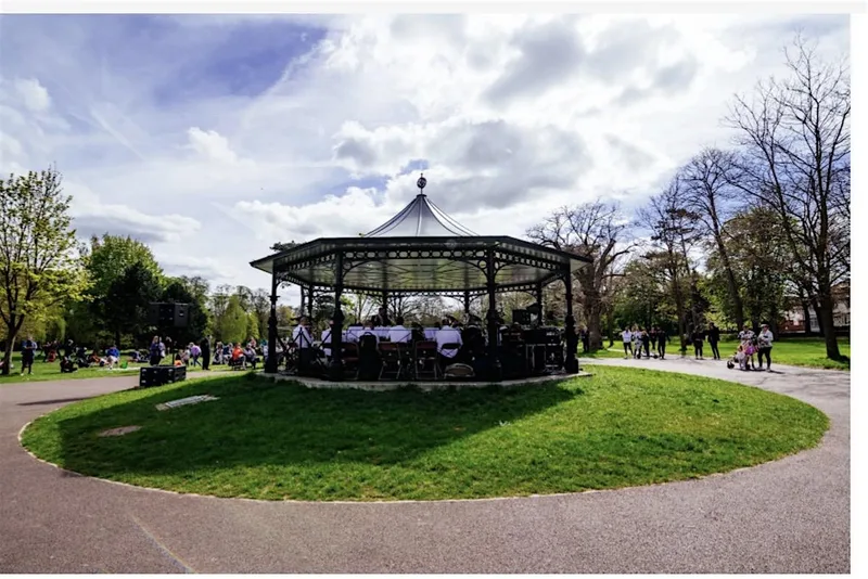 Luton Brass Band on the Wardown Park Bandstand