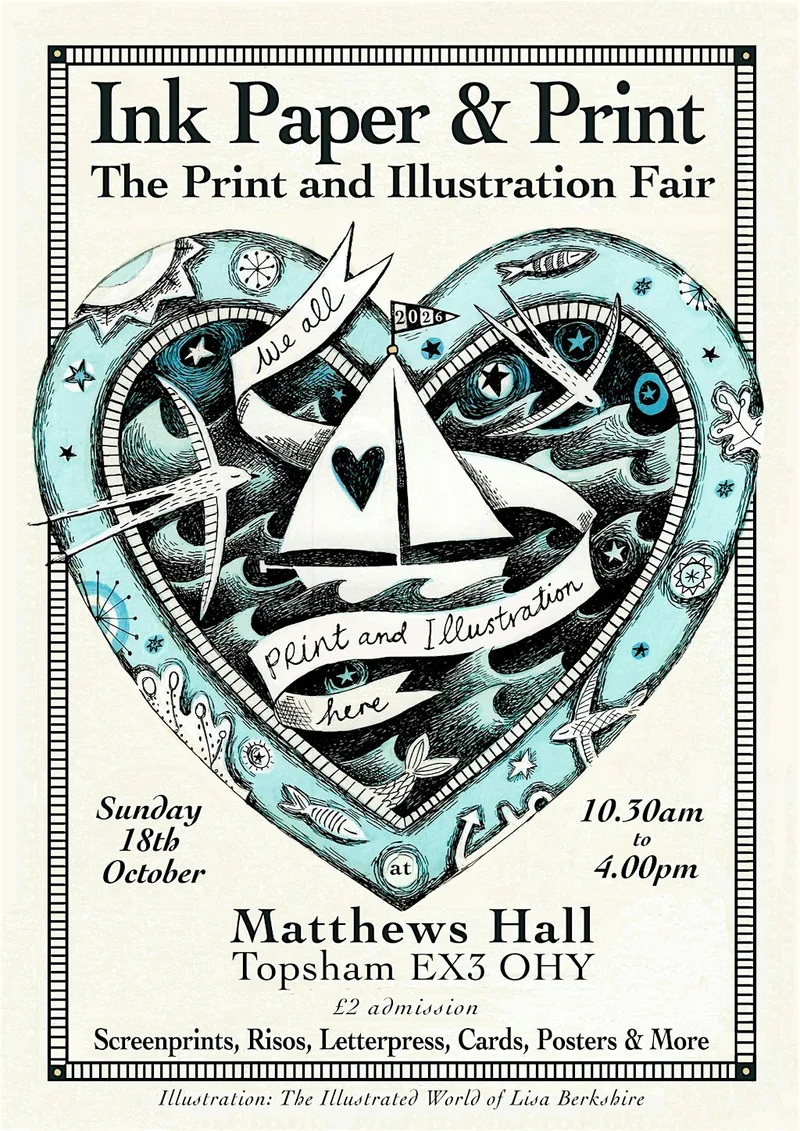 Ink Paper & Print Fair, Matthews Hall, Topsham. Devon