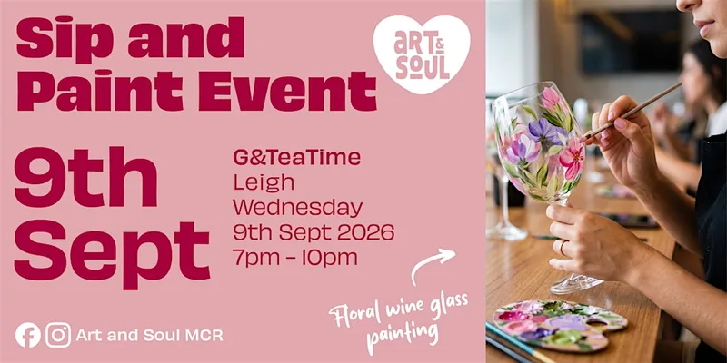 Sip and Paint Event at G&TeaTime, Leigh