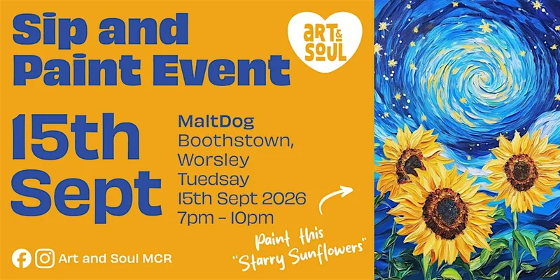 Sip and Paint Event at MaltDog, Boothstown, Worsley