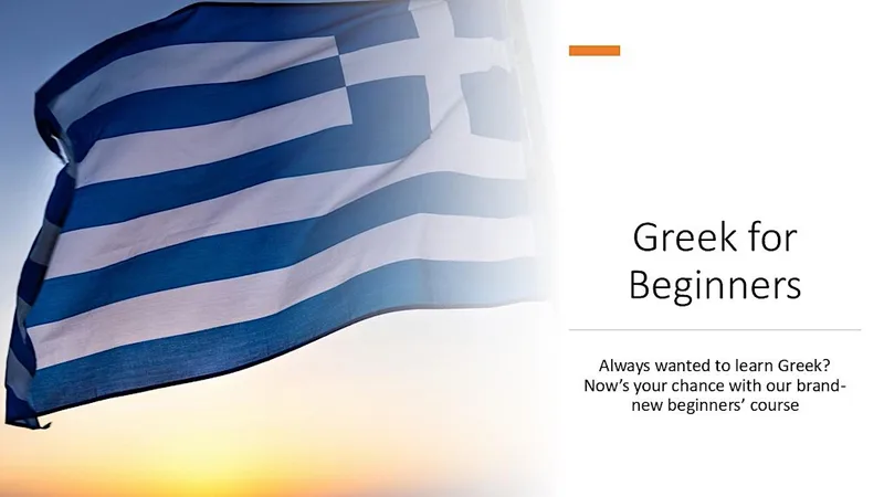 Greek for Beginners - Bury St Edmunds
