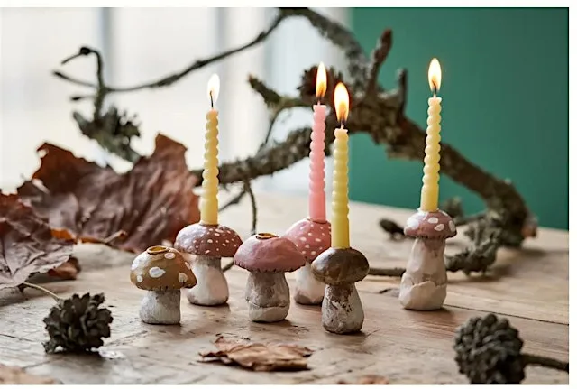 Clay Mushroom Candle Holder Workshop