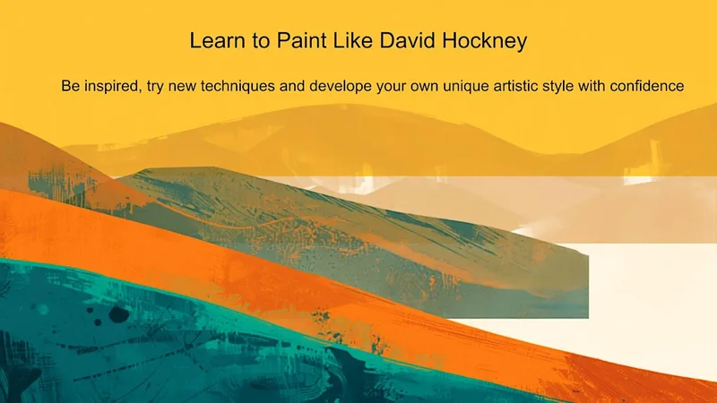 Learn to paint like David Hockney - Bury St Edmunds