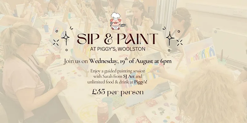 Sip and Paint Evening at Piggy's, Woolston