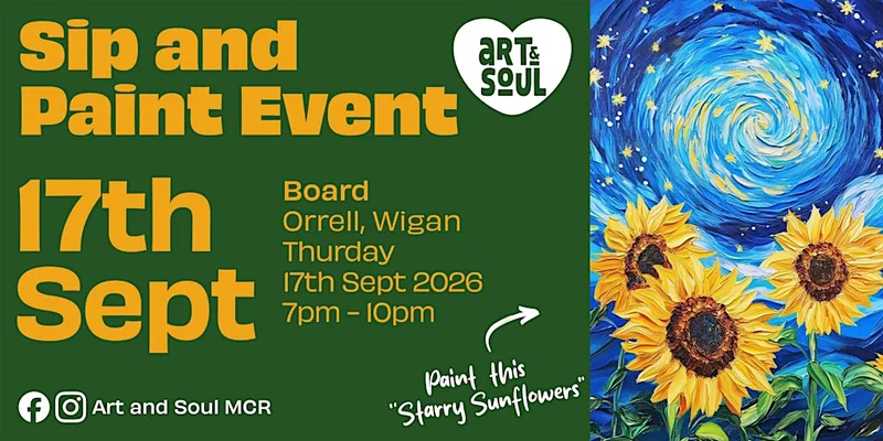 Sip and Paint Event at Board, Orrell, Wigan