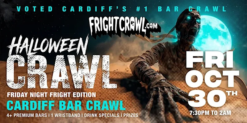 The Fright Crawl | Cardiff's Hottest Halloween Bar Crawl 2026 | Fri, Oct 30