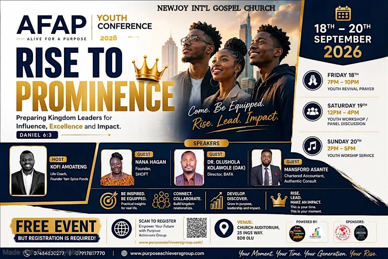 AFAP YOUTH CONFERENCE 2026 — RISE TO PROMINENCE