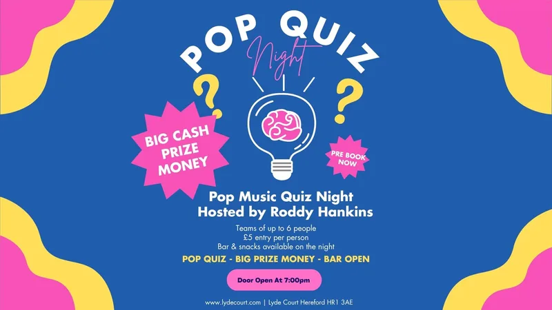 Pop Music Quiz Night