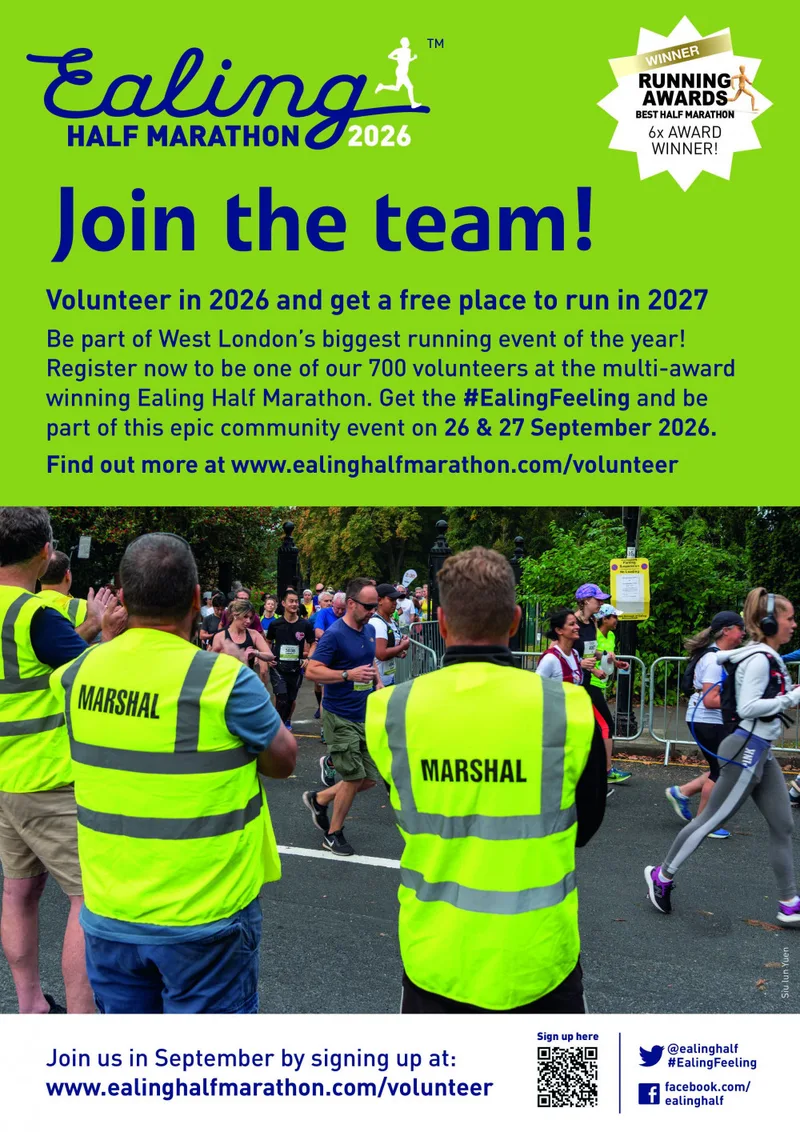 Volunteering at the Ealing Half Marathon