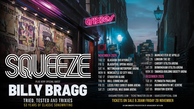 Squeeze Plus Very Special Guest Billy Bragg