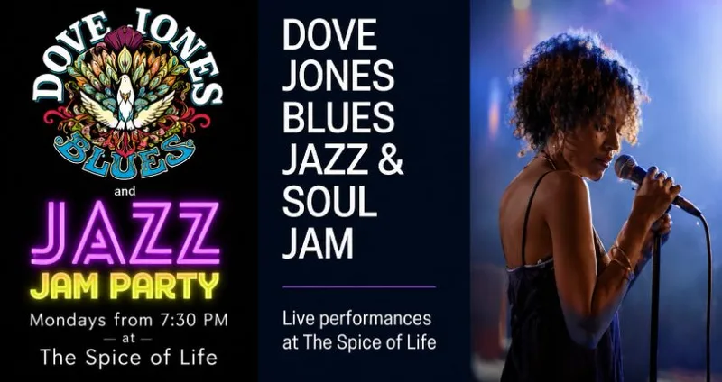 DOVE JONES CONNECTION BLUES & JAZZ JAM PARTY at The Spice of Life Soho