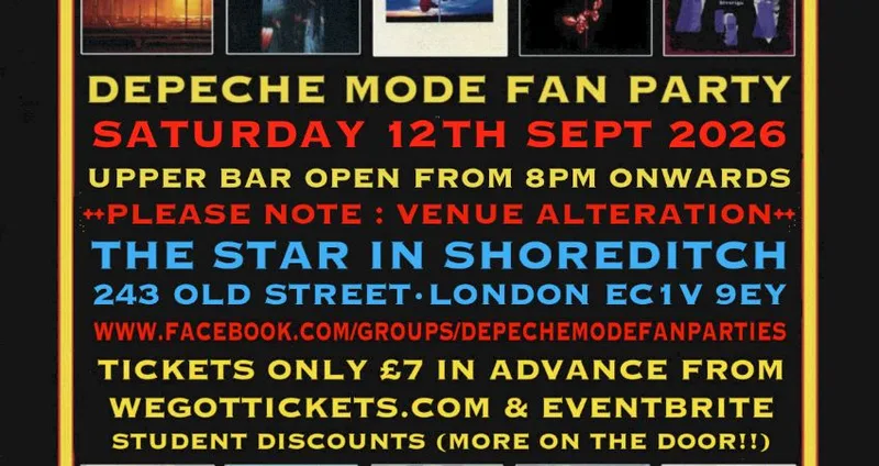 DEPECHE MODE FAN PARTY @ THE STAR BY LIVERPOOL ST. LONDON E1